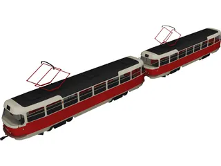 Tatra T30 Train Tramvay 3D Model