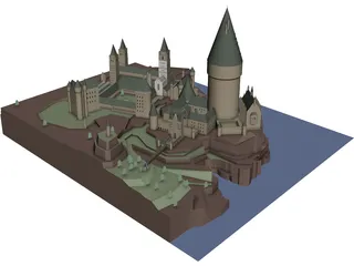 Hogwarts School of Witchcraft and Wizardry 3D Model