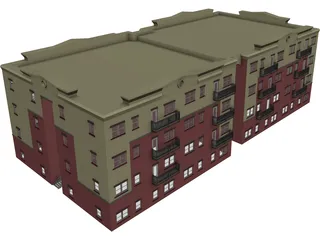 Block House 3D Model