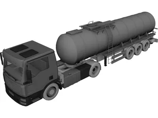 Man Truck Tank 3D Model 3D Preview