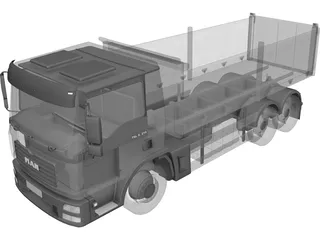 Man Dump Truck 3D Model
