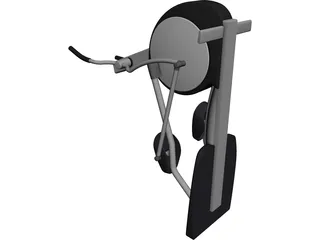 Crosstrainer Elliptical Machine CAD 3D Model