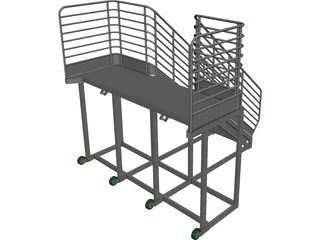 Aluminium Platform CAD 3D Model