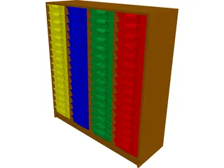 Column Tray Unit CAD 3D Model