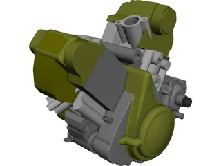 Aprilia RXV 550 V-Twin Engine 3D Model
