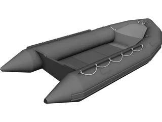Small Inflatable Boat CAD 3D Model