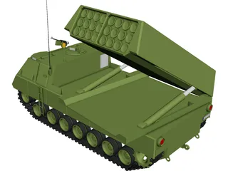 Multiple Laucher Rocket System CAD 3D Model