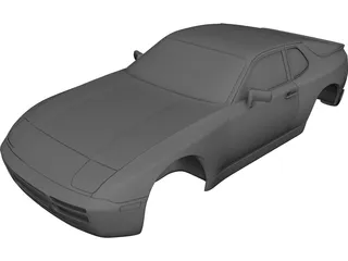 Porsche 944 Body CAD 3D Model