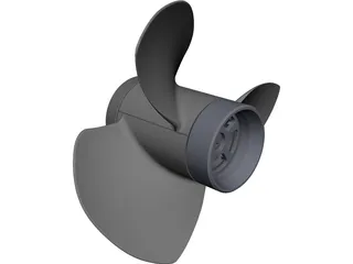 Outboard Propeller CAD 3D Model