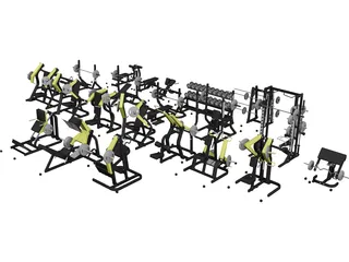 Gym Set Strenght 3D Model