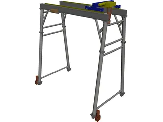 Gantry Crane CAD 3D Model