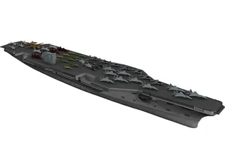 USS Aircraft Carrier 3D Model 3D Preview