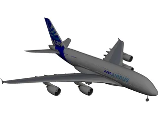 Airbus A380 CAD 3D Model