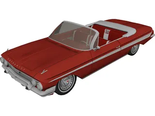 Chevrolet Impala SS Convertible (1961) 3D Model