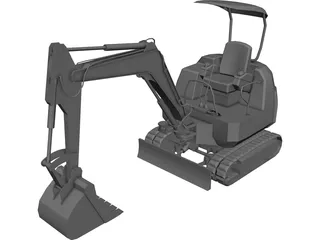 Komatsu Mini Excavator 3D Model