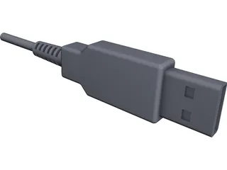 USB Port Connector CAD 3D Model