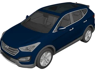 Hyundai Santa Fe Sport (2014) 3D Model 3D Preview