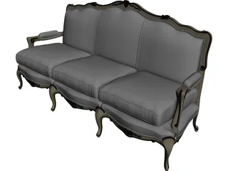 Luigi IXV Classic Sofa 3D Model