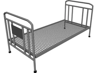 Iron Bed Frame 3D Model