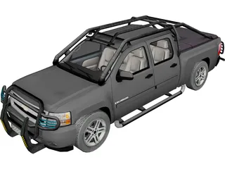 Chevrolet Silverado Crewcab (2007) 3D Model