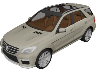 Mercedes-Benz ML63 AMG (2012) 3D Model