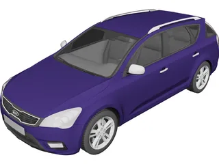 Kia Ceed SW (2013) 3D Model