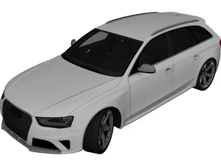 Audi RS4 Avant (2013) 3D Model