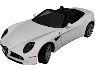 Alfa Romeo 8C Spider (2010) 3D Model 3D Preview