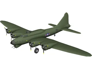 Boeing B-17G Flying Fortress 3D Model