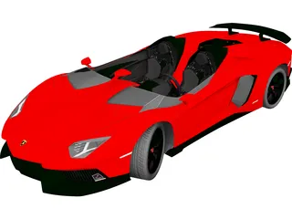 Lamborghini Aventador J Roadster (2012) 3D Model