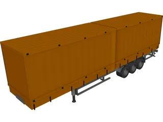 Box Trailer 3D Model