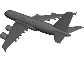 Airbus a380 CAD 3D Model
