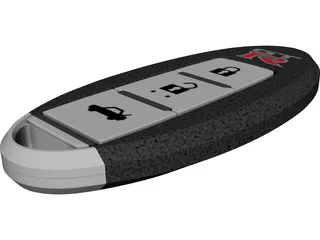 Nissan GT-R Car Key 3D Model 3D Preview