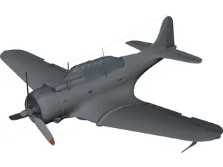 Douglas SBD Dauntless 3D Model