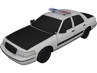 Ford Crown Victoria NYPD Police 3D Model