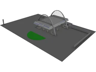 Filling Station 3D Model