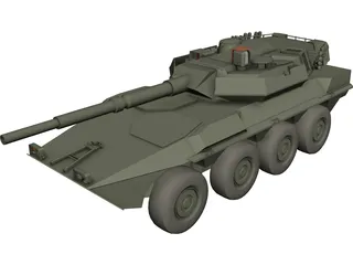 Centauro Tank Destroyer 3D Model