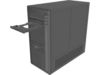 Computer Mini-Tower Case 3D Model