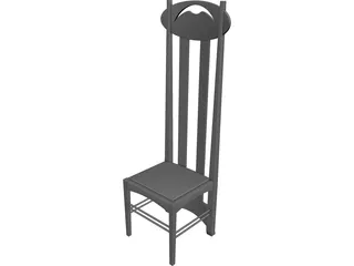 Chair Argyle Charles Rennie Mackintosh 3D Model