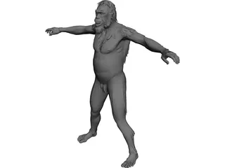 Neanderthal Man 3D Model