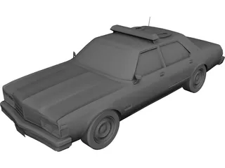 Chrysler LeBaron Police Cruiser 3D Model