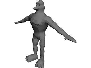 Penguin Hero 3D Model