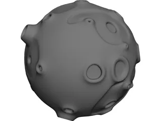 Toon Asteroid 3D Model