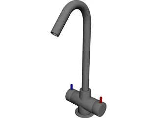 Modern Kitchen Faucet  3D Model 3D Preview