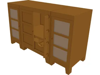 Entertainment Center 3D Model