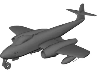 Gloster Meteor NF8 3D Model