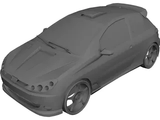 Peugeot 206 [Tuned] 3D Model
