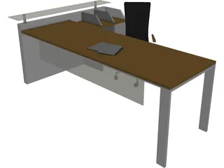 Office Desk 3D Model 3D Preview