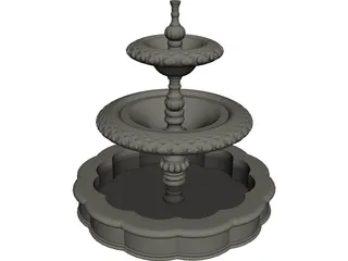 Fountain  3D Model 3D Preview