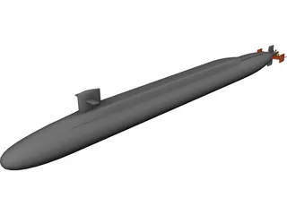 USS Ohio 3D Model